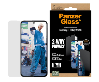 Szkło i folia ochronna PanzerGlass Ultra-Wide Fit do Samsung Galaxy A57 5G privacy